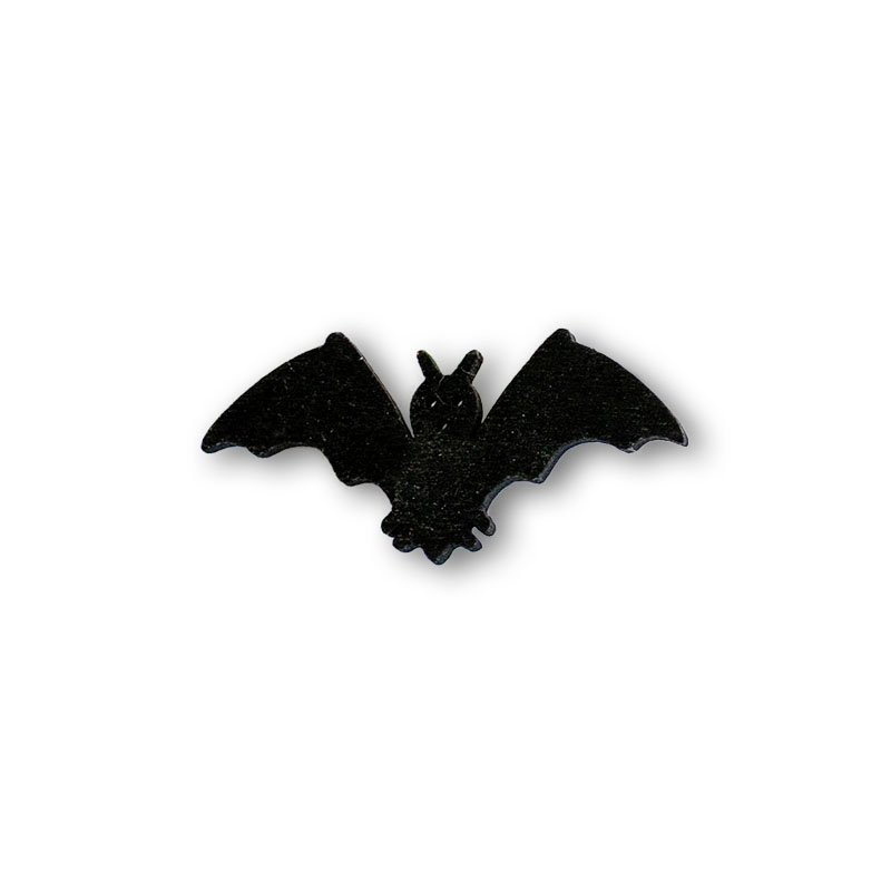 Button Fledermaus schwarz