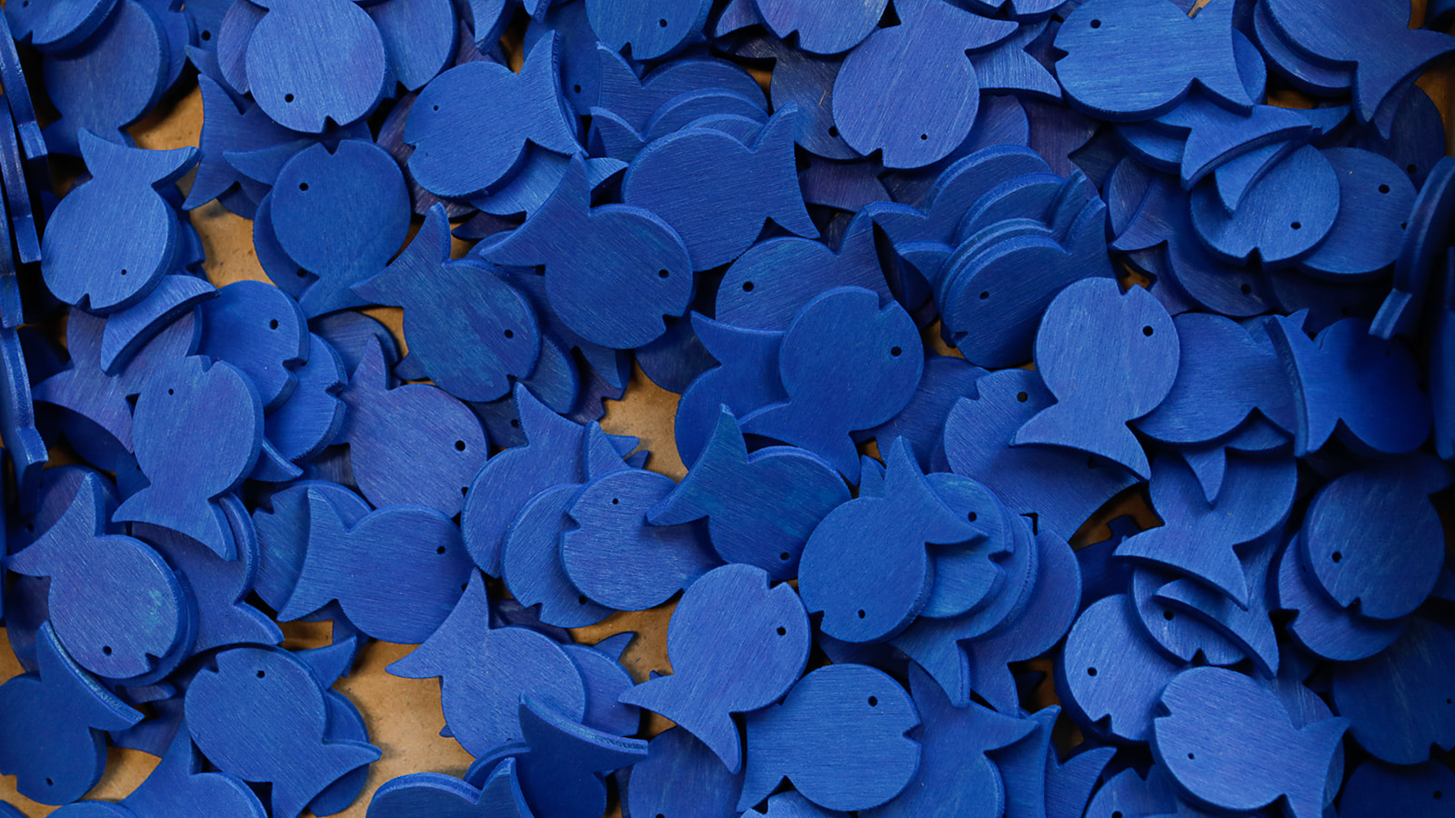 Button Fisch blau